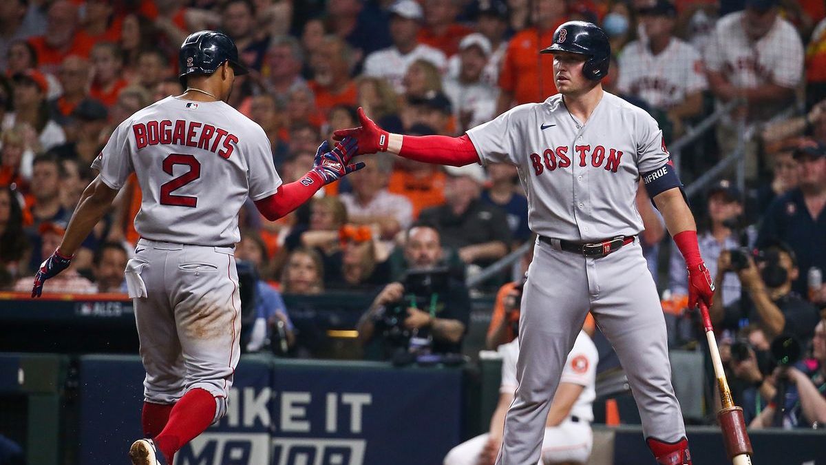 Boston Red Sox shortstop Xander Bogaerts, Hunter Renfroe