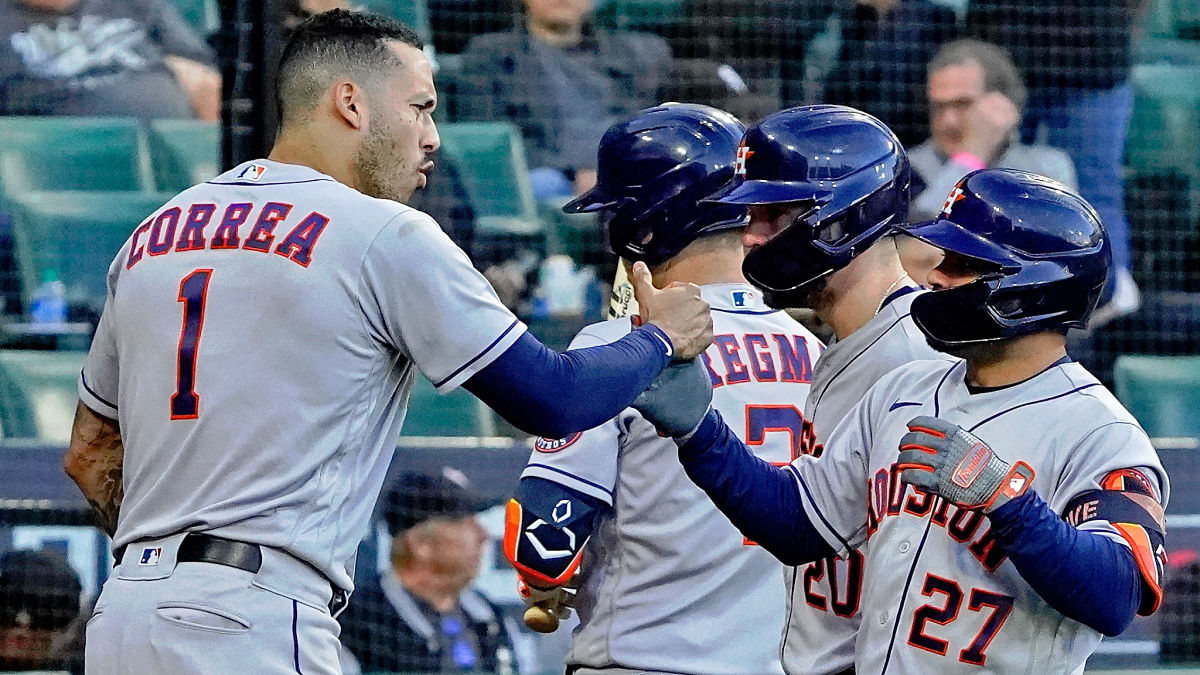 Houston Astros shortstop Carlos Correa and second baseman Jose Altuve