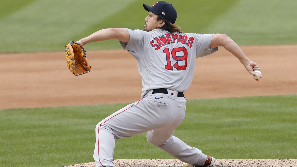 Boston Red Sox reliever Hirokazu Sawamura