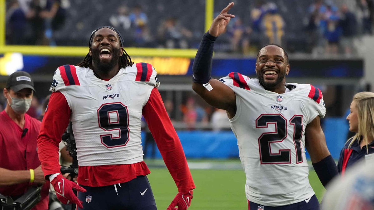 New England Patriots outside linebacker Matt Judon, safety Adrian Phillips