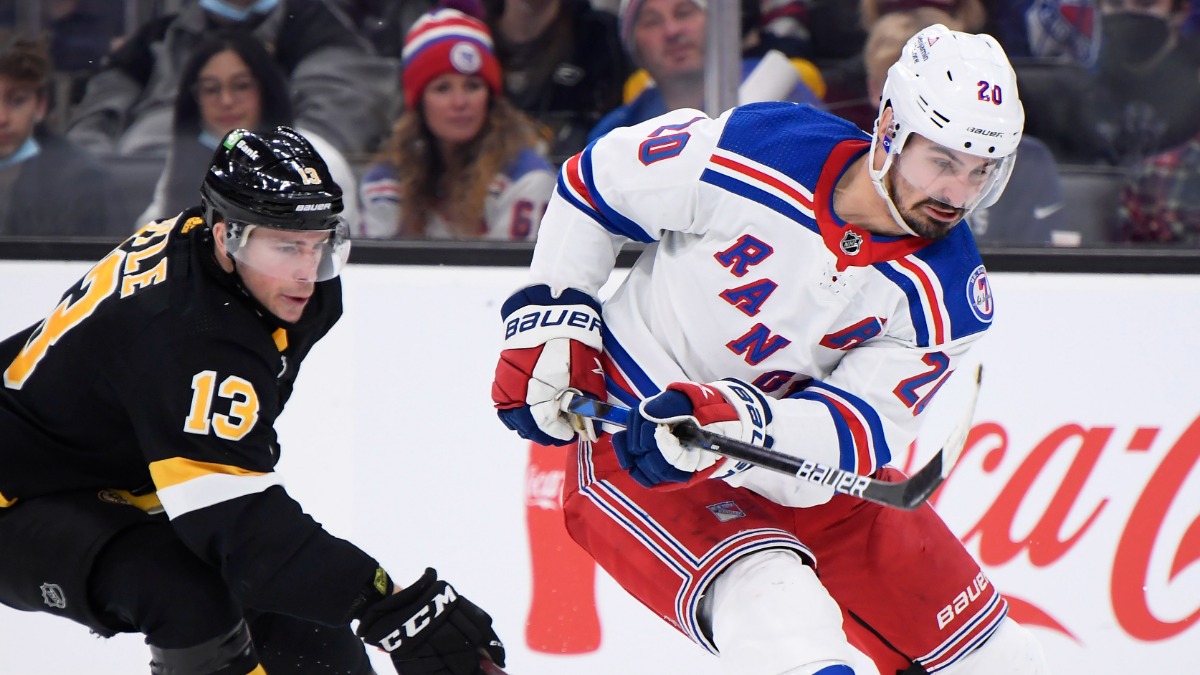 Boston Bruins center Charlie Coyle, New York Rangers wing Chris Kreider