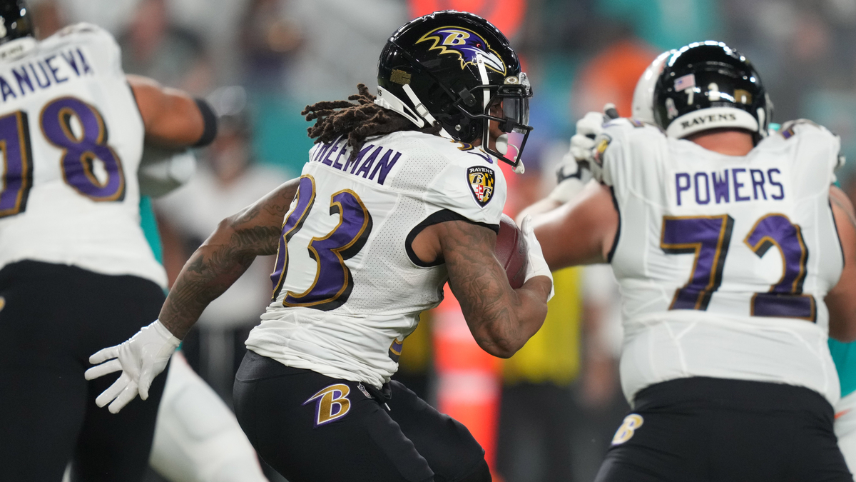 Baltimroe Ravens running back Devonta Freeman