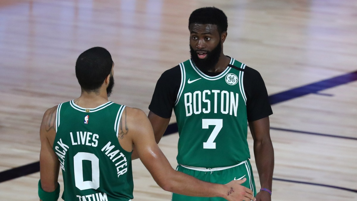 Boston Celtics forward Jayson Tatum, guard Jaylen Brown