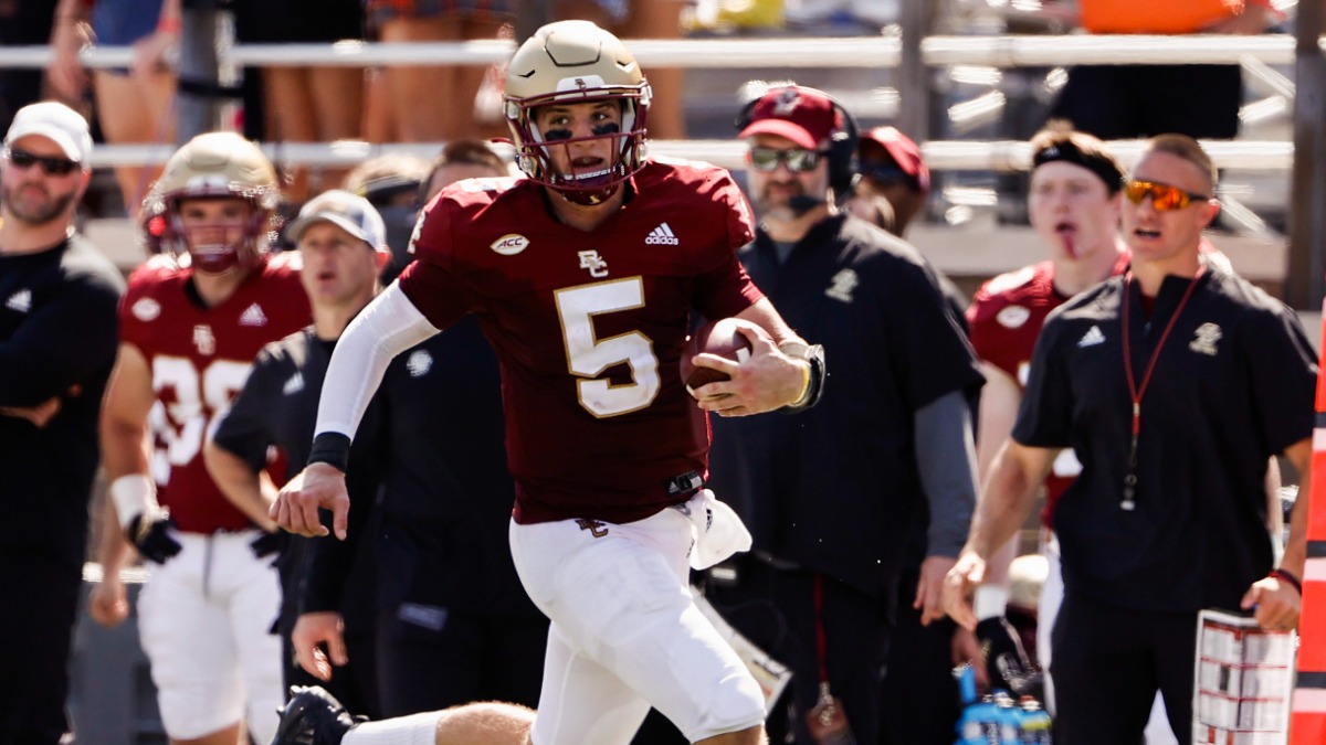 Boston College quarterback Phil Jurkovec