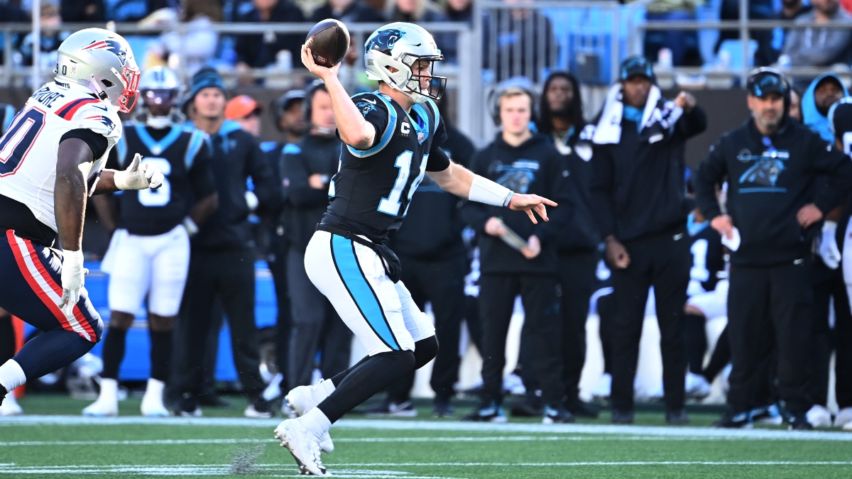 Carolina Panthers quarterback Sam Darnold (14)