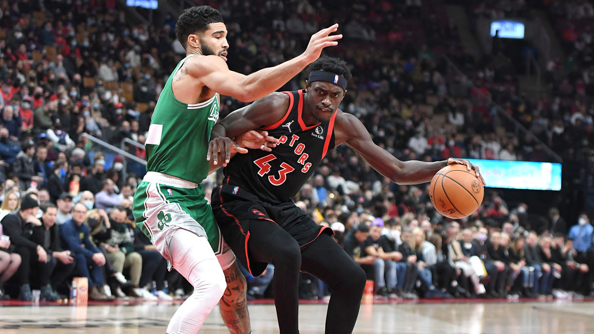 Toronto Raptors forward Pascal Siakam, Boston Celtics forward Jayson Tatum