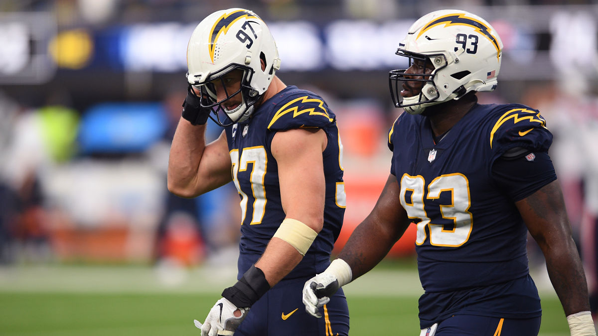 Los Angeles Chargers defensive end Joey Bosa, defensive tackle Justin Jones