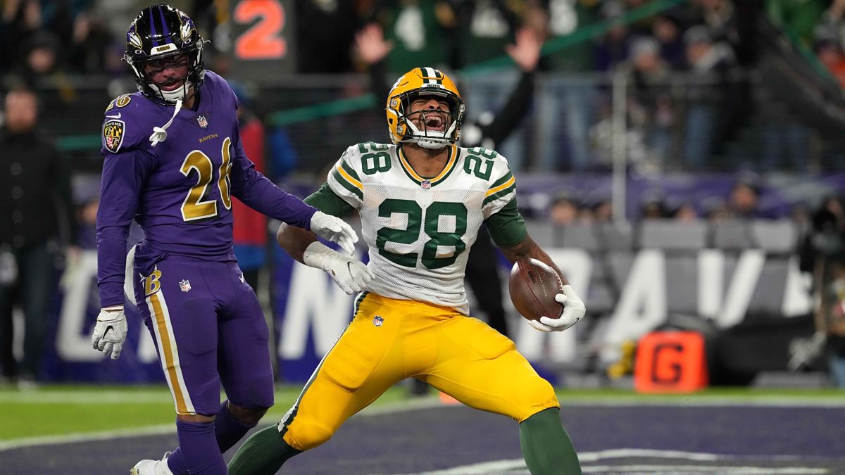 Green Bay Packers running back AJ Dillon