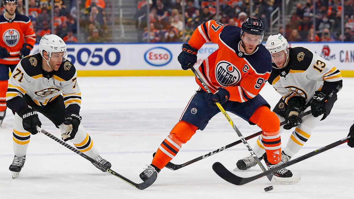 Boston Bruins forward Taylor Hall and forward Charlie Coyle