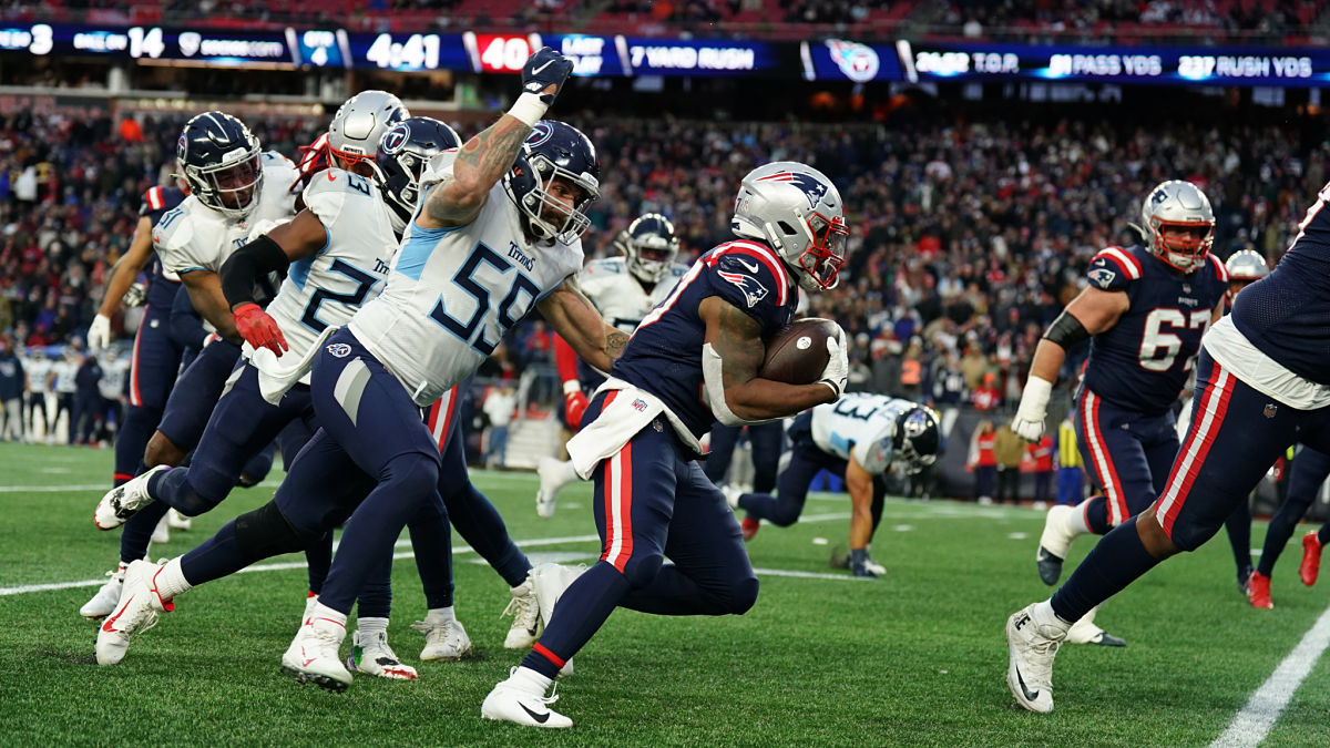 New England Patriots running back Damien Harris