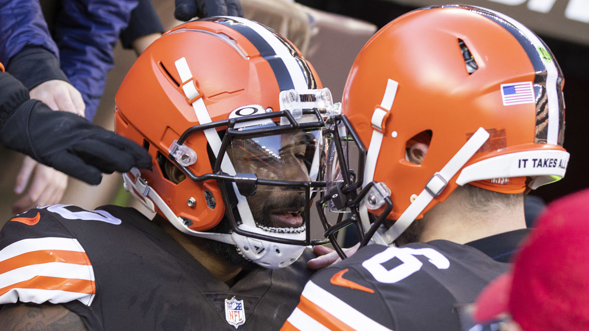 Cleveland Browns receiver Jarvis Landry, quarterback Baker Mayfield