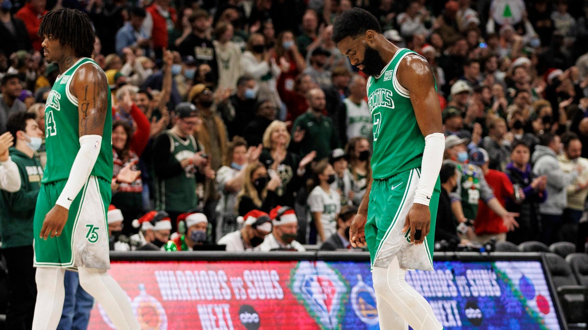 Boston Celtics guard Jaylen Brown, center Robert Williams