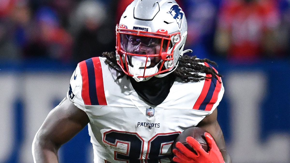 New England Patriots running back Rhamondre Stevenson