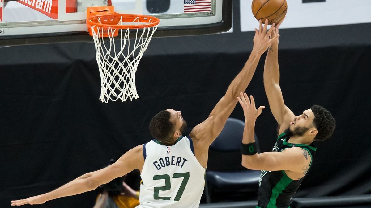Utah Jazz's Rudy Gobert, Boston Celtics' Jayson Tatum