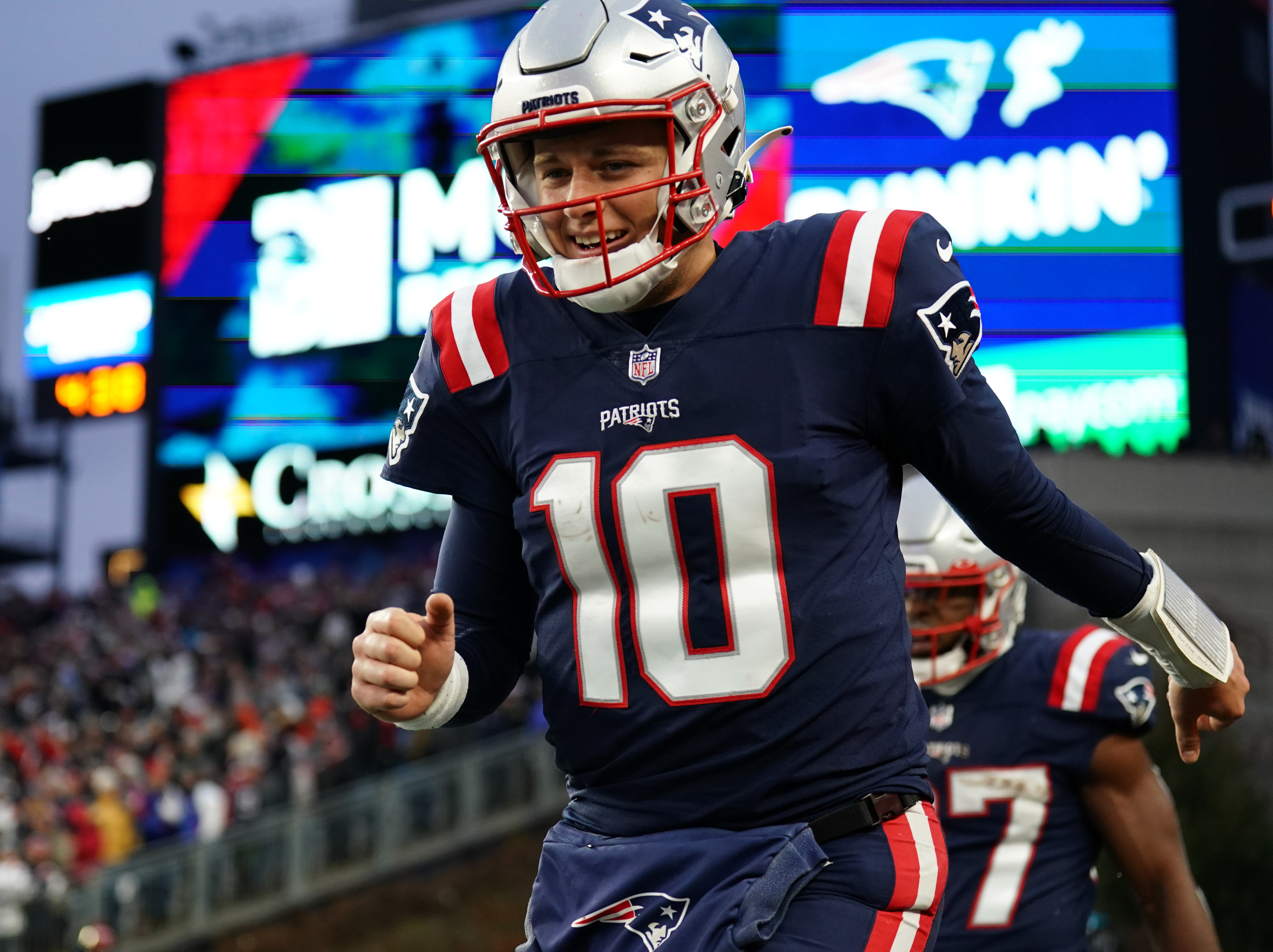 New England Patriots quarterback Mac Jones