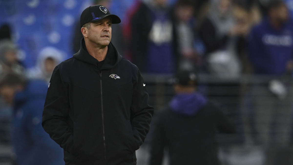 Baltimore Ravens head coach John Harbaugh