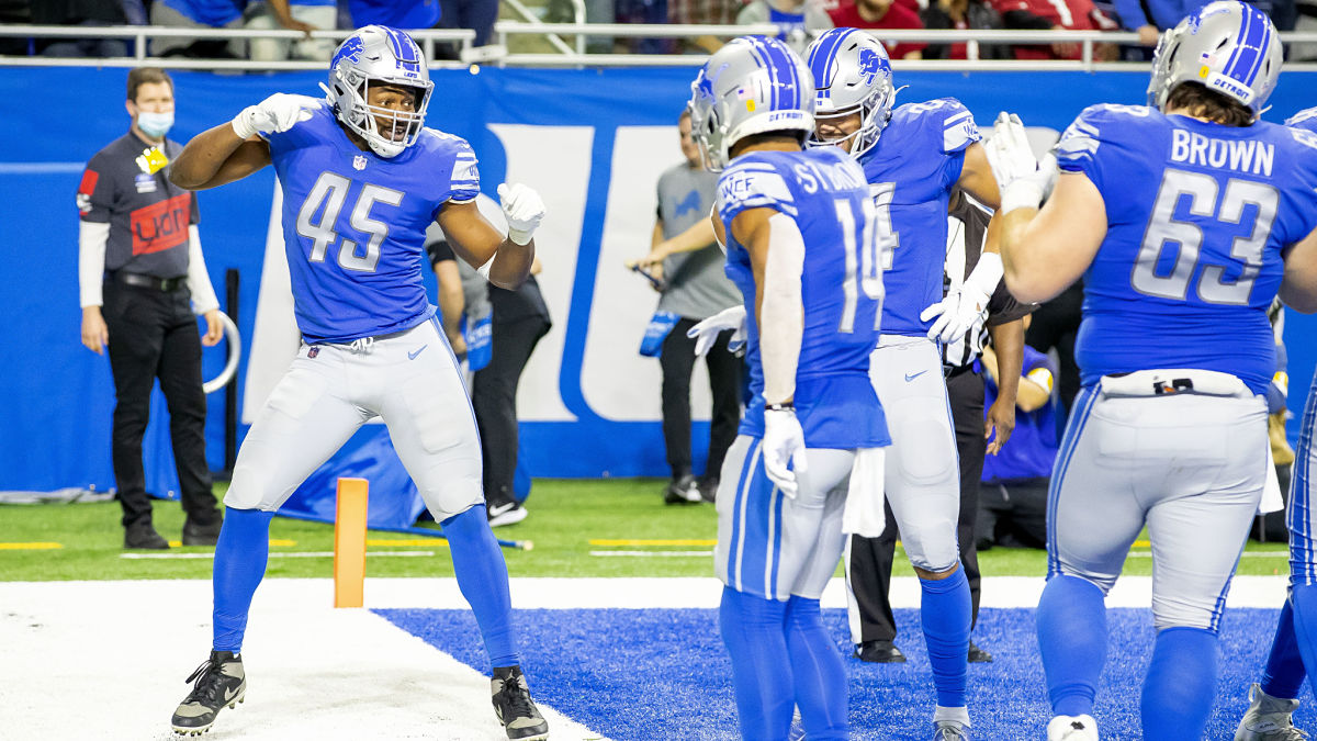 Detroit Lions fullback Jason Cabinda