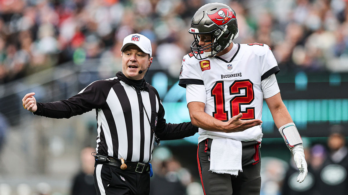NFL referee Alex Kemp and Tampa Bay Buccaneers quarterback Tom Brady