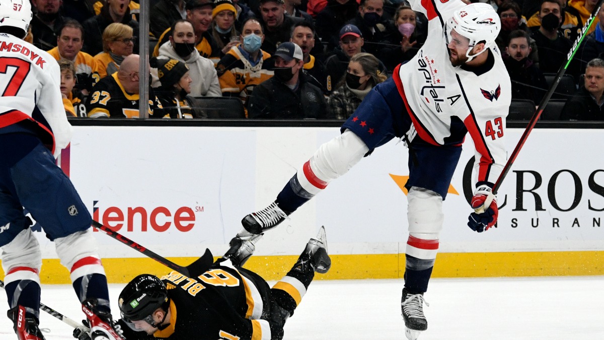 Boston Bruins forward Anton Blidh