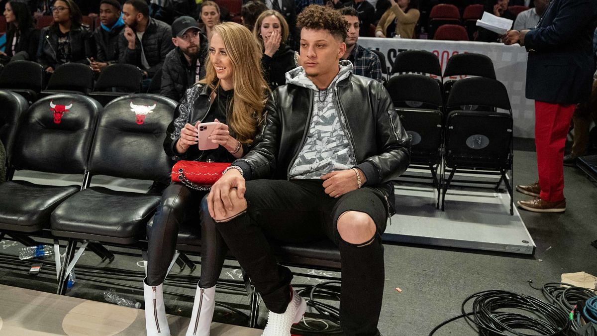 Brittany Matthews and Kansas City Chiefs quarterback Patrick Mahomes