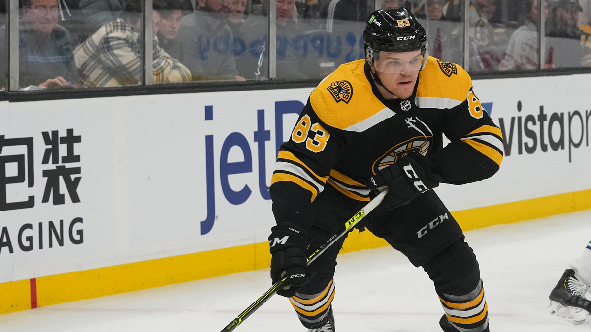 Boston Bruins winger Karson Kuhlman