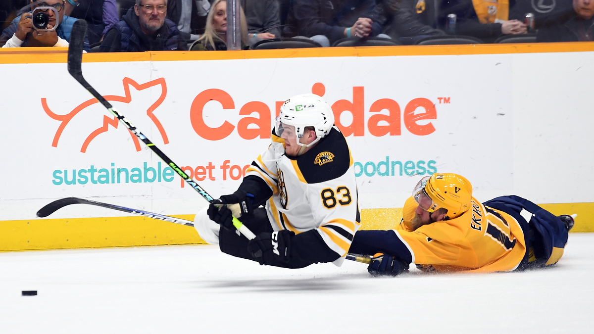 Boston Bruins forward Karson Kuhlman