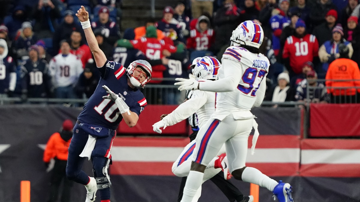 New England Patriots quarterback Mac Jones