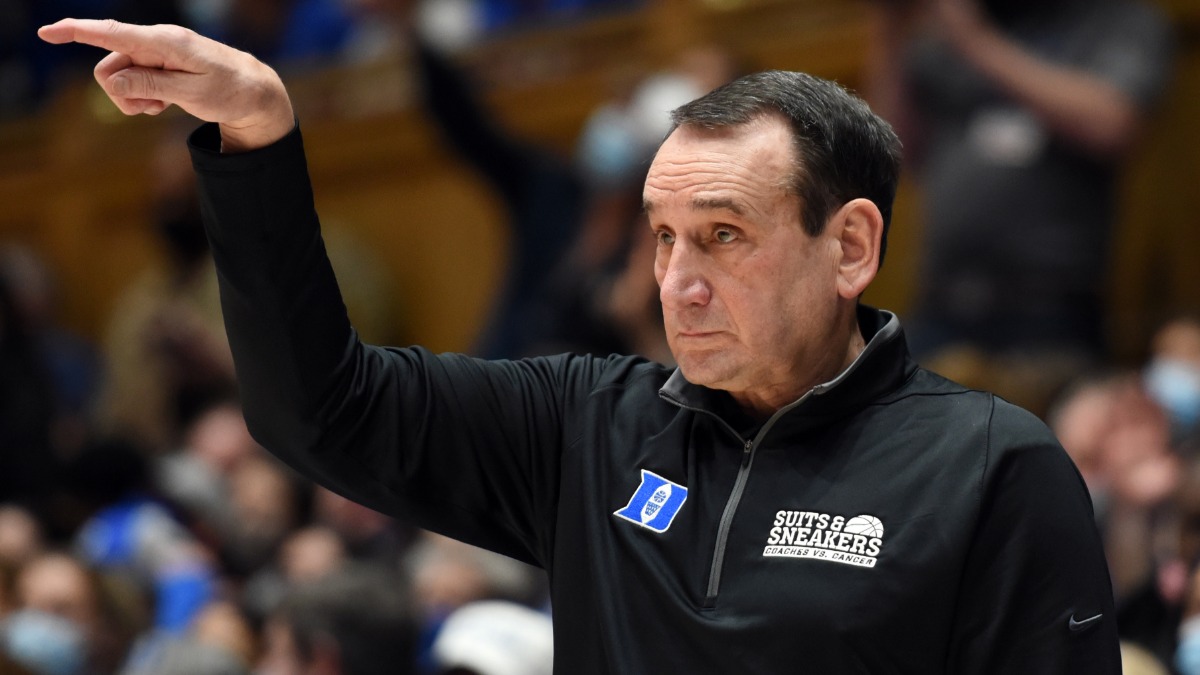 Duke men's basketball coach Mike Krzyzewski