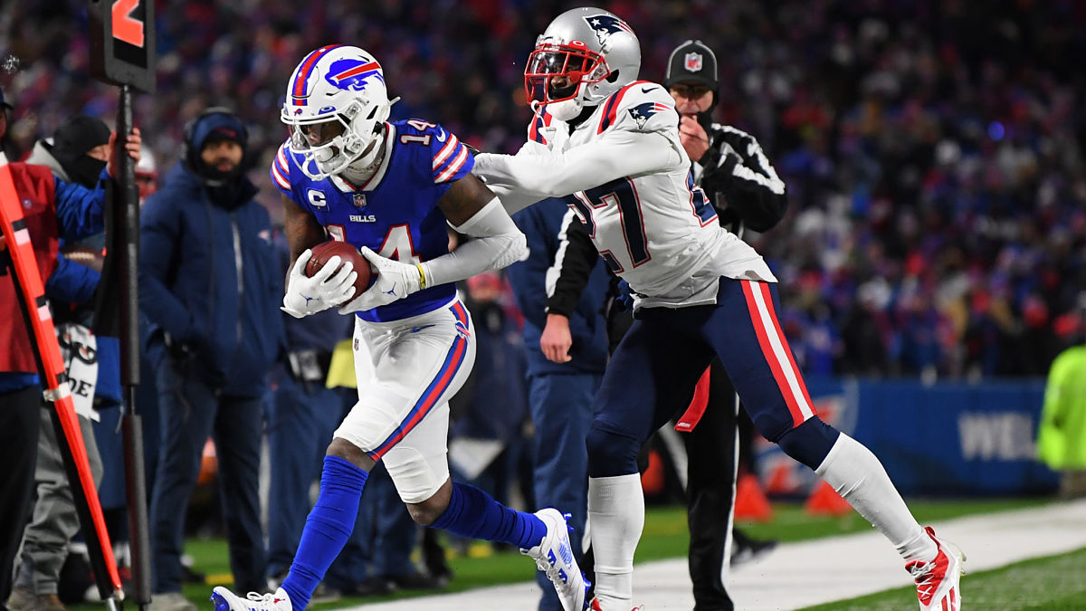Buffalo Bills wide receiver Stefon Diggs and New England Patriots cornerback J.C. Jackson