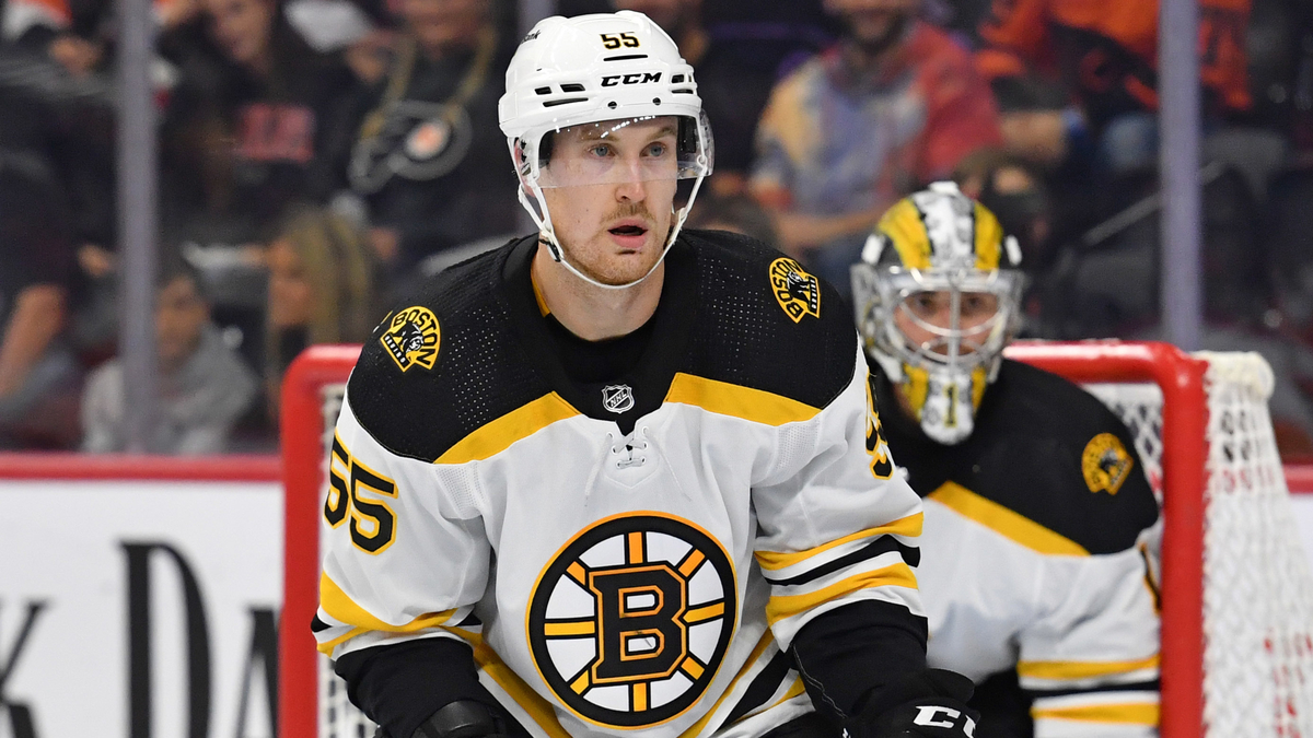 Boston Bruins defenseman Tyler Lewington