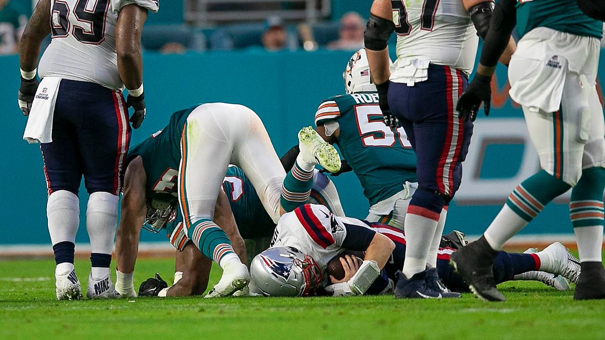 New England Patriots quarterback Mac Jones