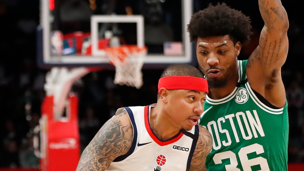 Free agent guard Isaiah Thomas, Boston Celtics point guard Marcus Smart