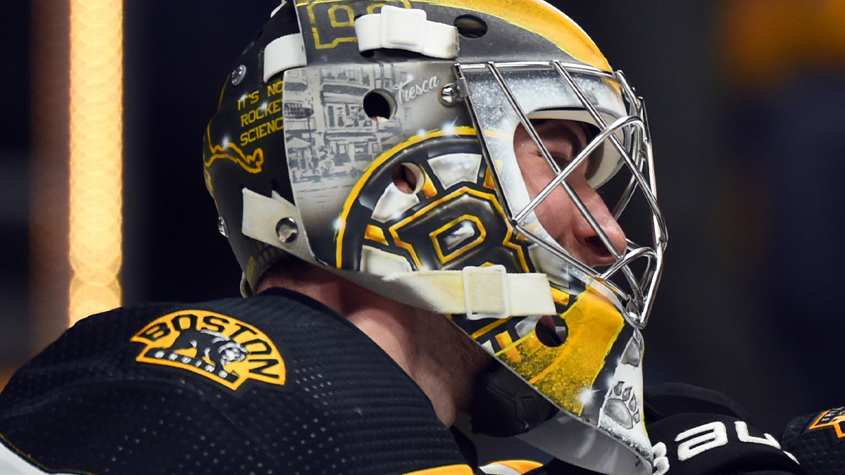Boston Bruins goaltender Jeremy Swayman