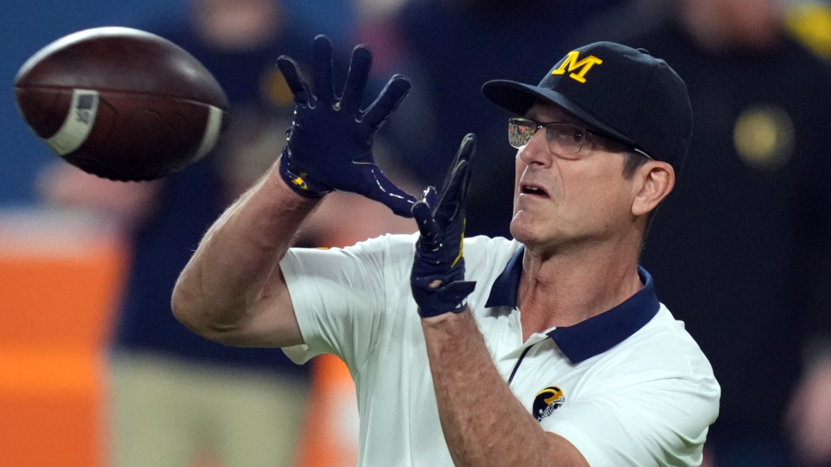 Michigan head coach Jim Harbaugh