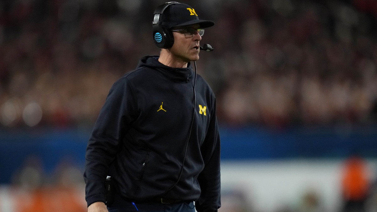 Michigan head coach Jim Harbaugh