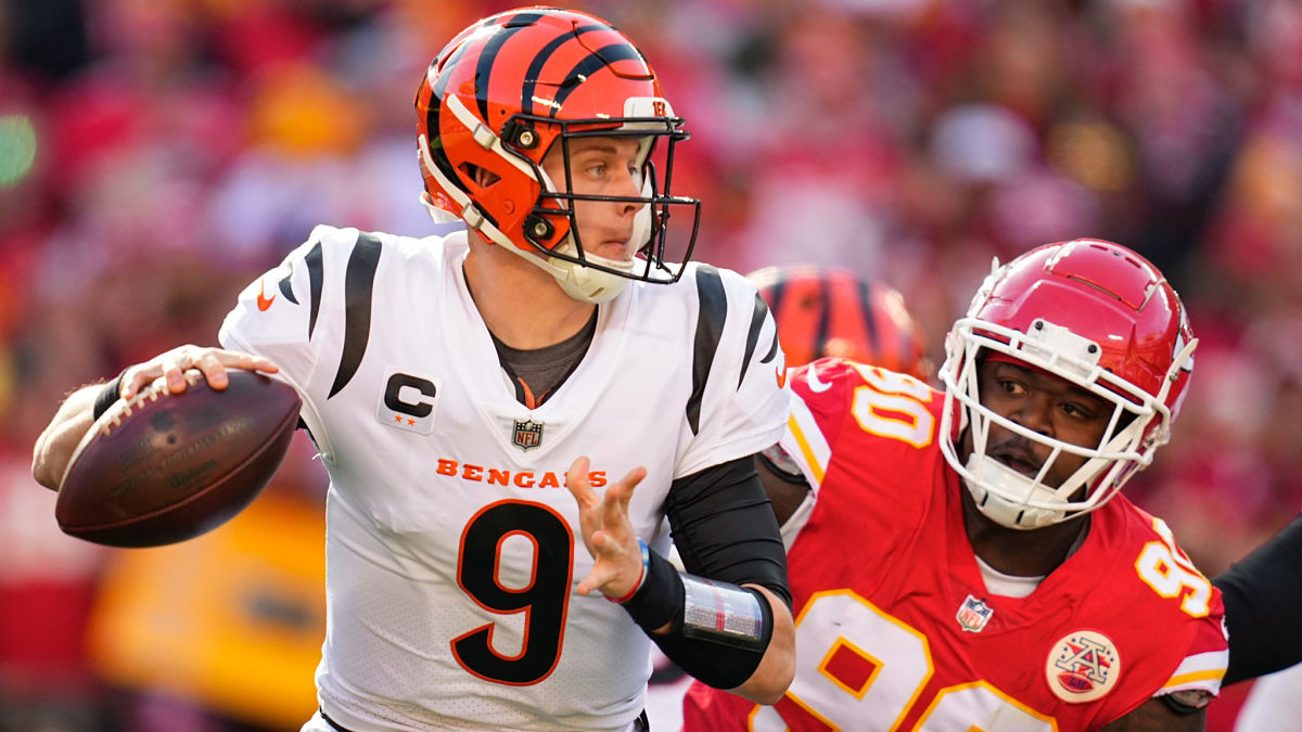 Cincinnati Bengals quaterback Joe Burrow and Kansas City Chiefs defensive tackle Jarran Reed