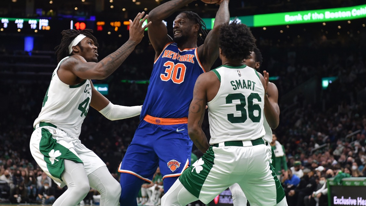 Boston Celtics point guard Marcus Smart, center Robert Williams