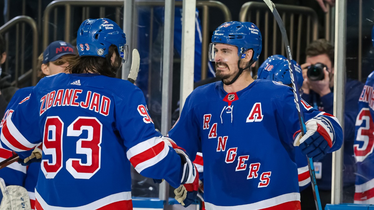 New York Rangers forwards Mika Zibanejad and Chris Kreider