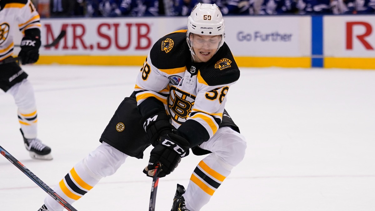 Boston Bruins defenseman Urho Vaakanainen