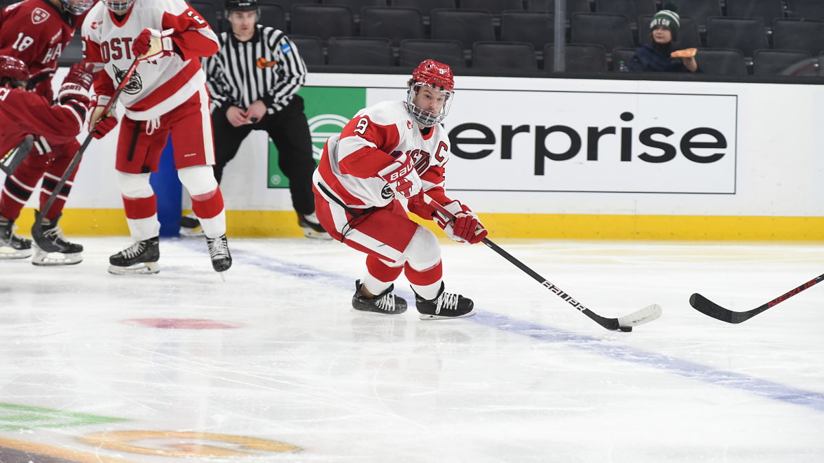 Boston University winger Logan Cockerill