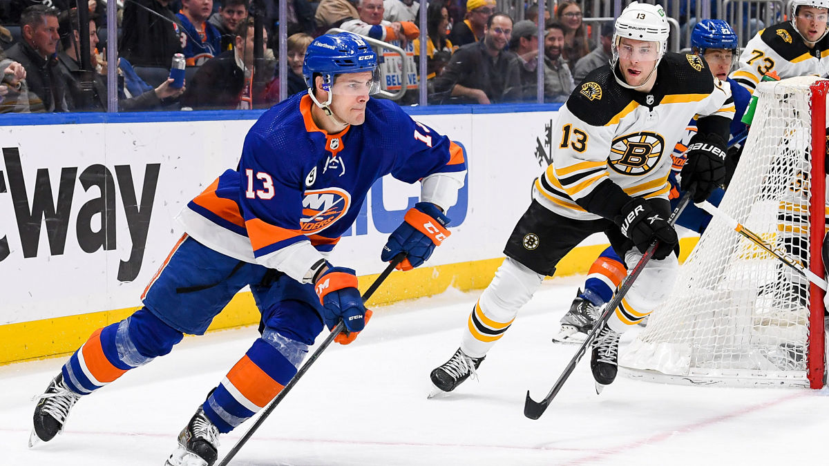New York Islanders center Mathew Barzal, Boston Bruins center Charlie Coyle