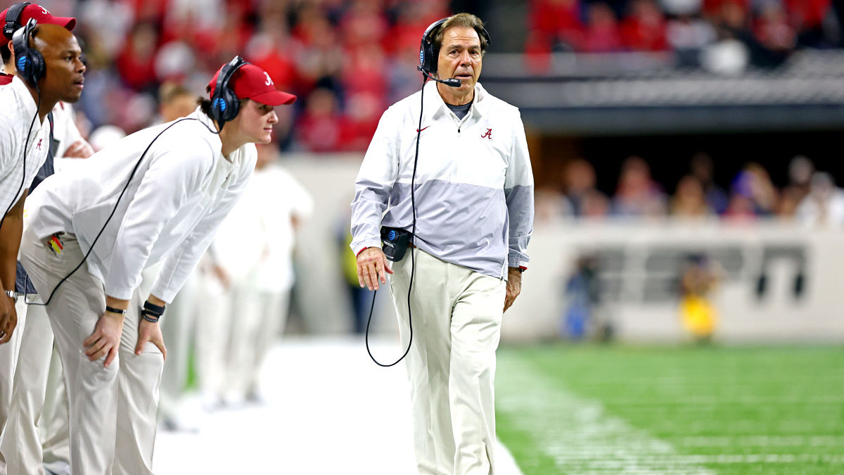 Alabama Crimson Tide head coach Nick Saban