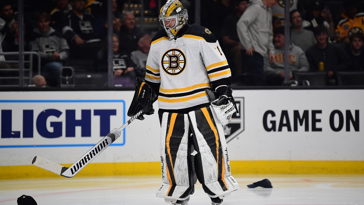 Boston Bruins goaltender Jeremy Swayman