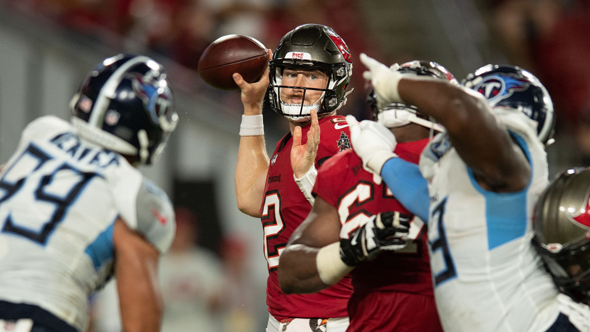 Tampa Bay Buccaneers quarterback Kyle Trask