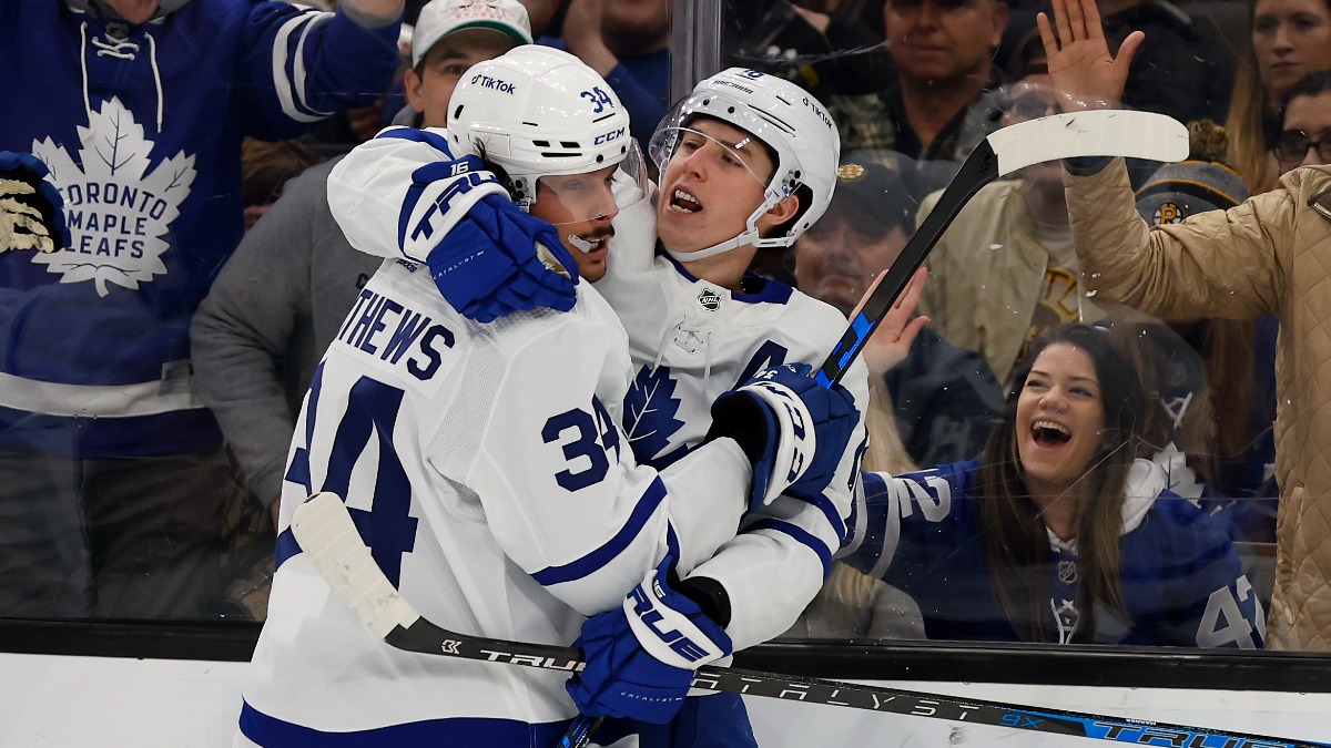 Toronto Maple Leafs forwards Auston Matthews, Mitch Marner