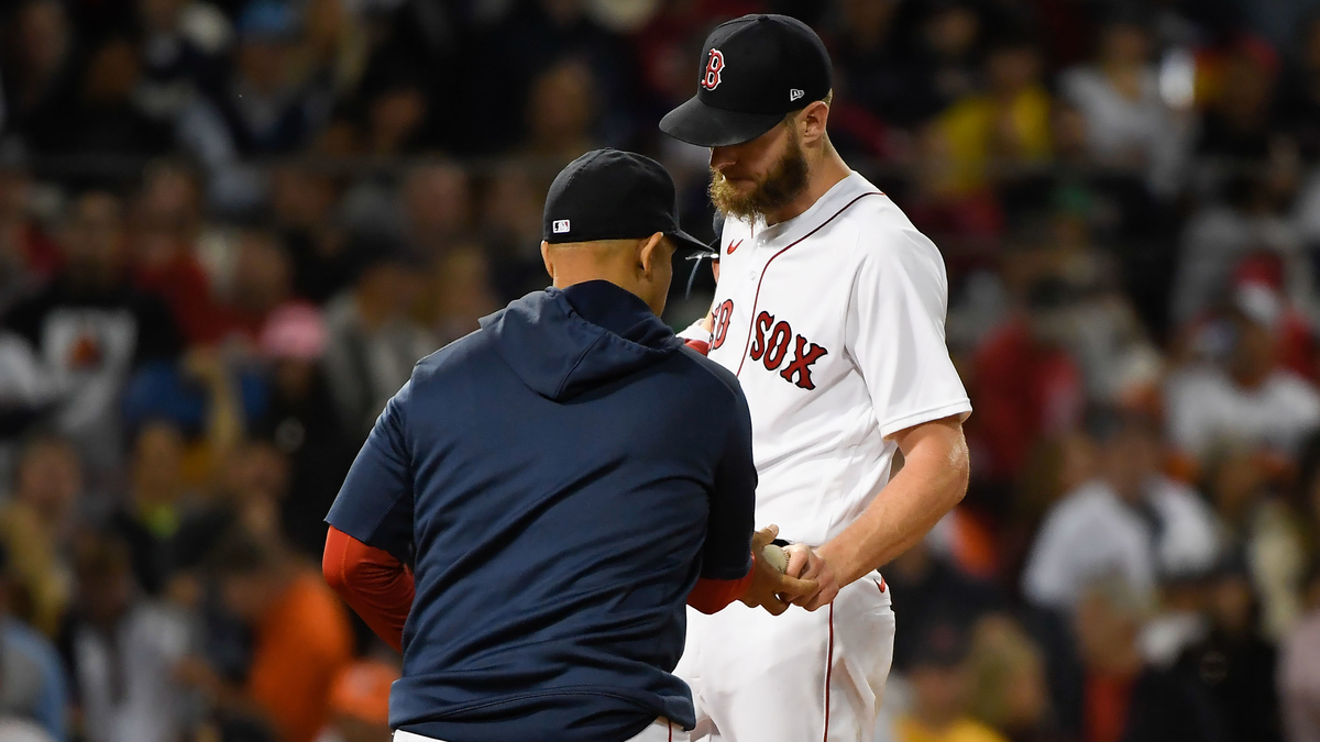 Boston Red Sox manager Alex Cora, pitcher Chris Sale