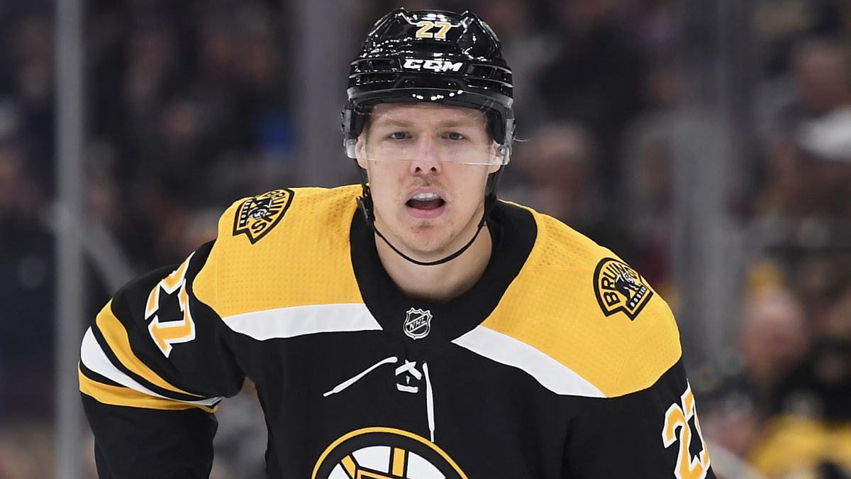 Boston Bruins defenseman Hampus Lindholm