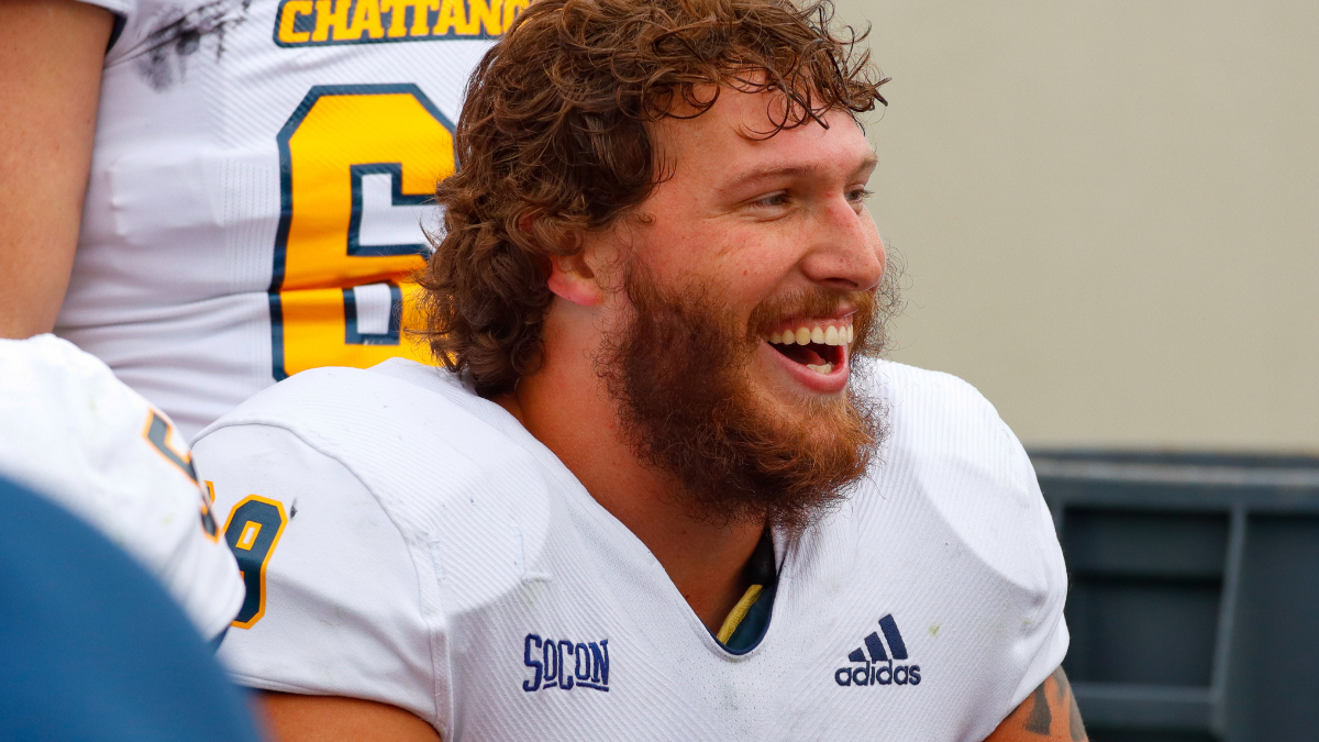 New England Patriots guard Cole Strange
