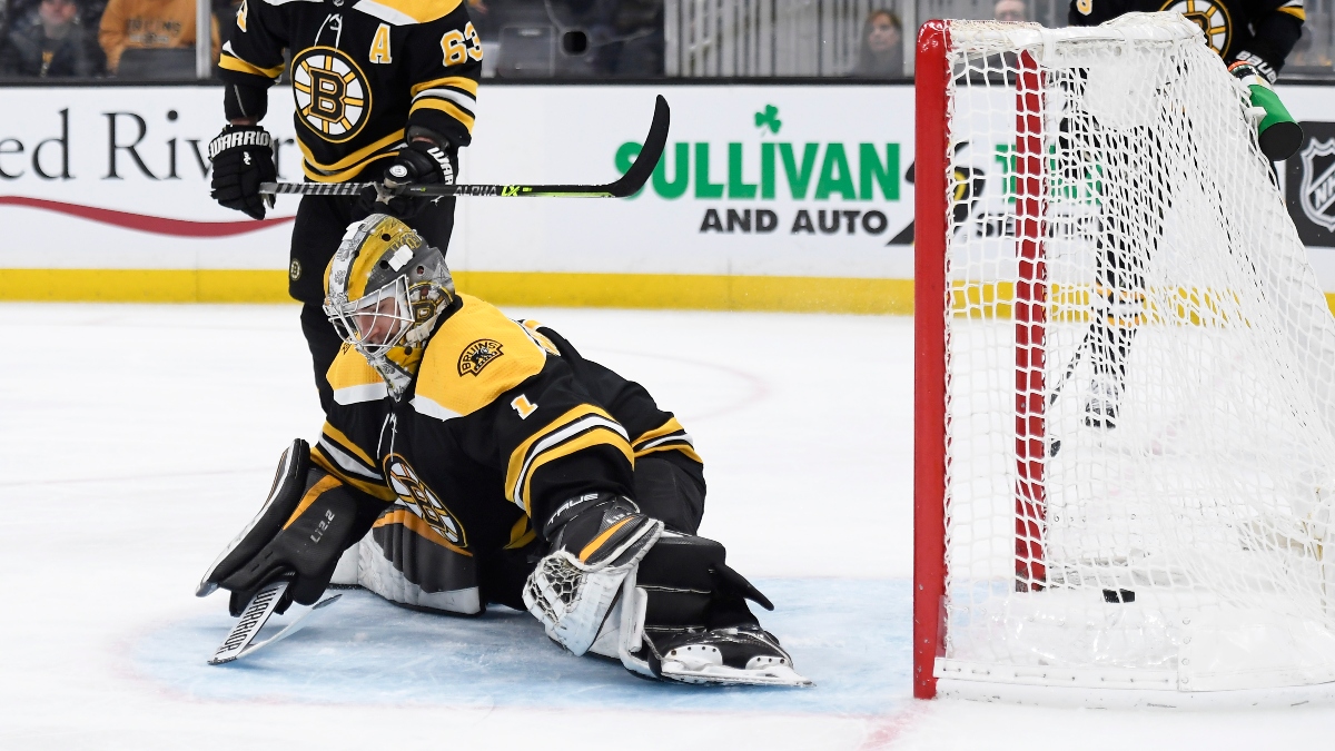 Boston Bruins goaltender Jeremy Swayman