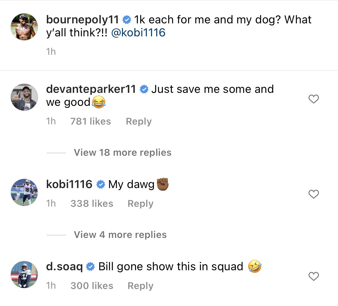 New England Patriots wide receiver Kendrick Bourne